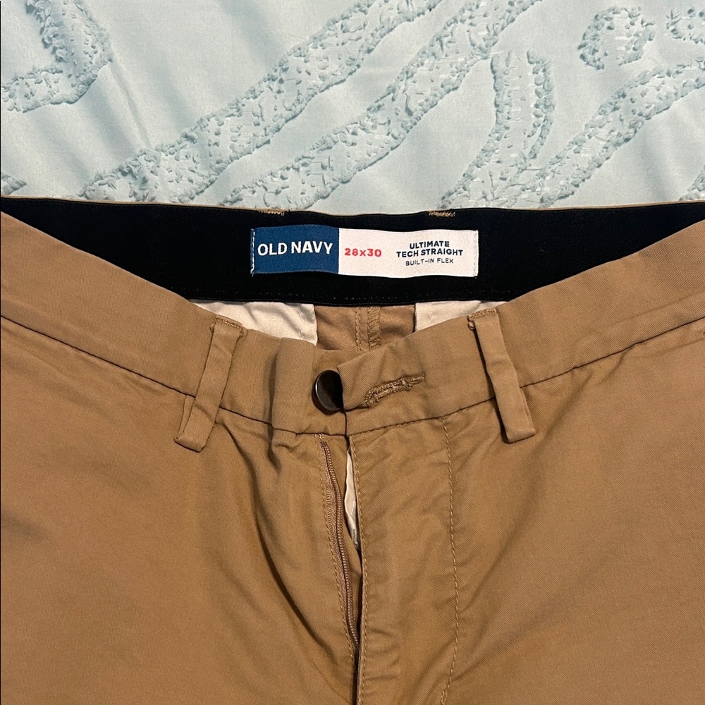 Old Navy Men's Khaki Straight Chinos - Tan